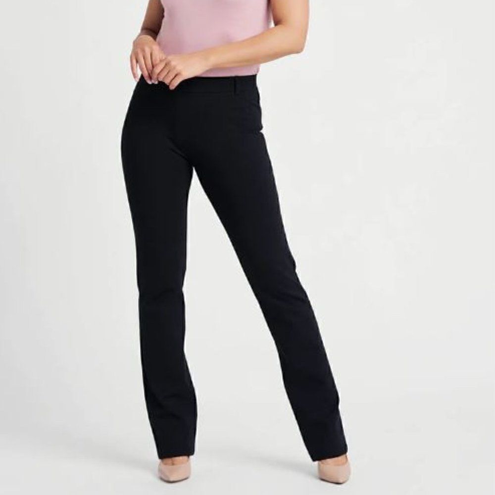 BETABRAND Straight Leg Classic Dress Pant Black Size Small